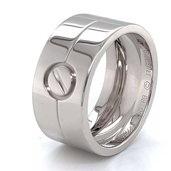 Cartier Other - Rare Cartier Love 18 Carat White Gold Wide Band Ring